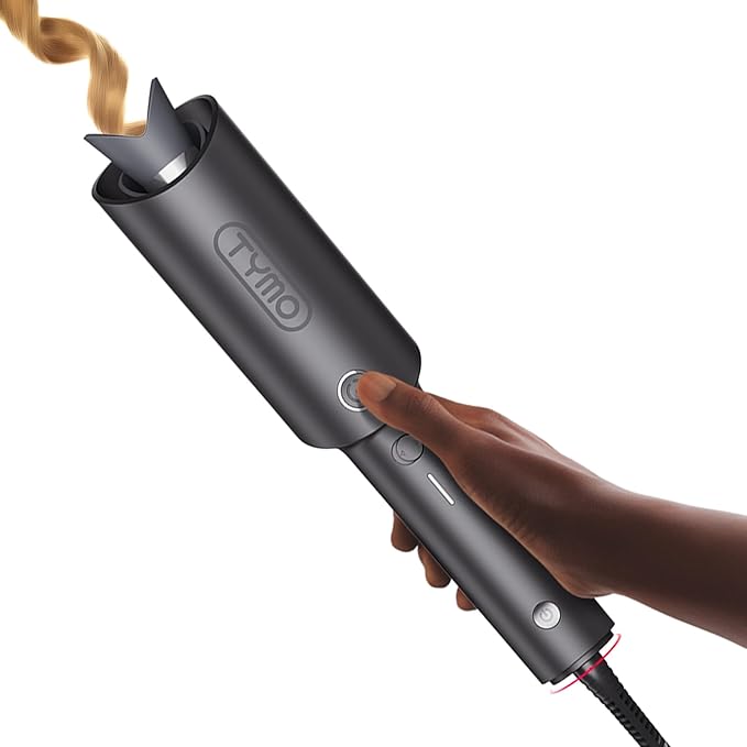 TYMO CURLPRO Automatic Rotating Curling Iron-Metallic Gray 1 inch