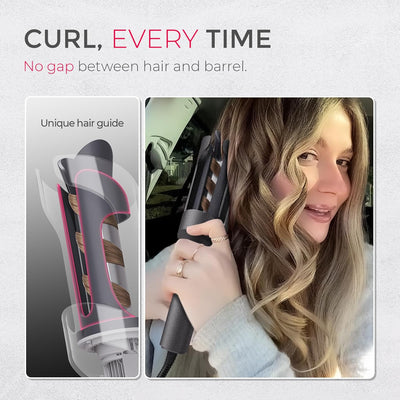 TYMO CURLPRO Automatic Rotating Curling Iron-Metallic Gray 1 inch