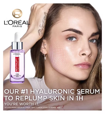 L'Oreal Paris Revitalift Filler Hyaluronic Acid Anti-Wrinkle Serum, 1.5% Pure Concentrated Micro-Epidermic Hyaluronic Acid, 30ml