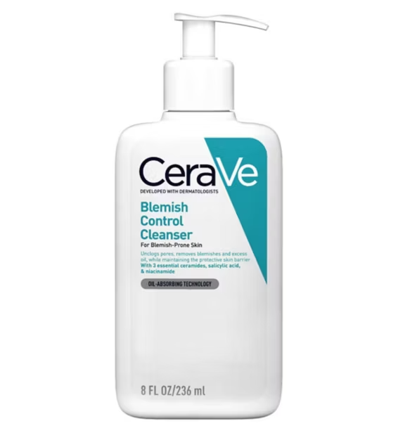 CeraVe Blemish Control Face Cleanser with 2% Salicylic Acid & Niacinamide for Blemish-Prone Skin 236ml