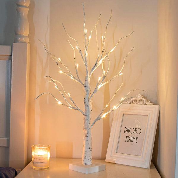 White Birch LED Twig Tree